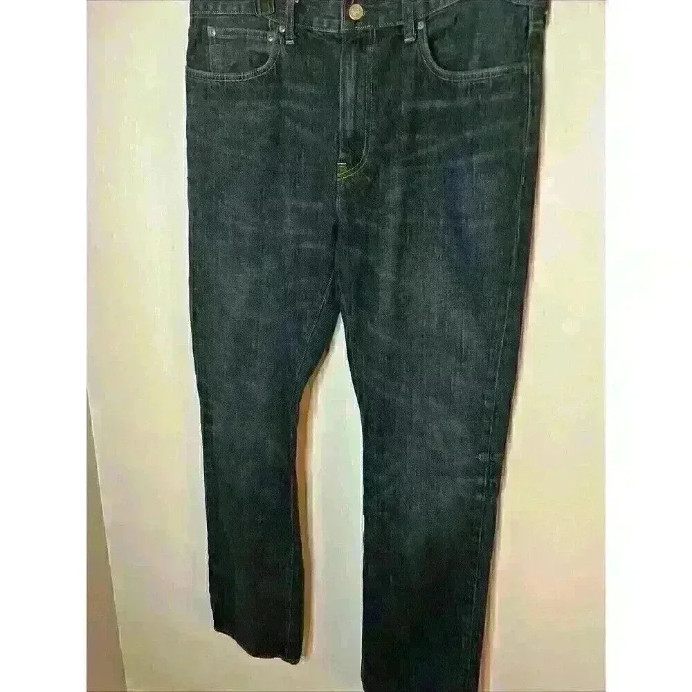 J Crew Jeans Mens 36x34‎ Slim Straight Denim Style 29243 Classic Dark Wash